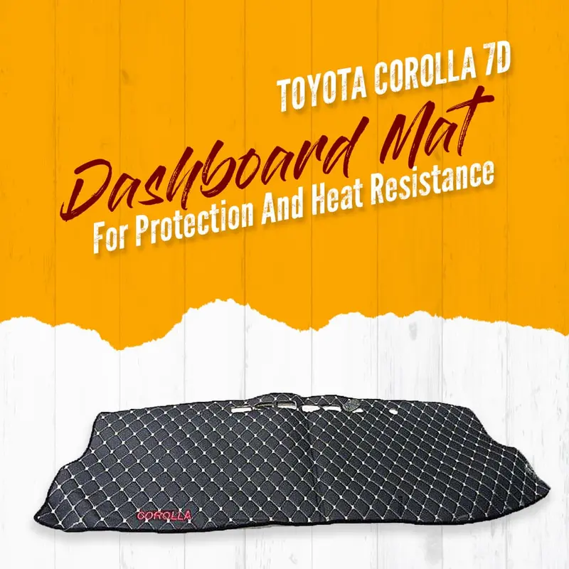 Toyota Corolla 7D Dashboard Carpet Black 2014 - 2017 - For Protection And Heat Resistance 1