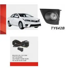Toyota Corolla Altis Dlaa Fog Without Chrome Ty-642B 2013 - 2016 2