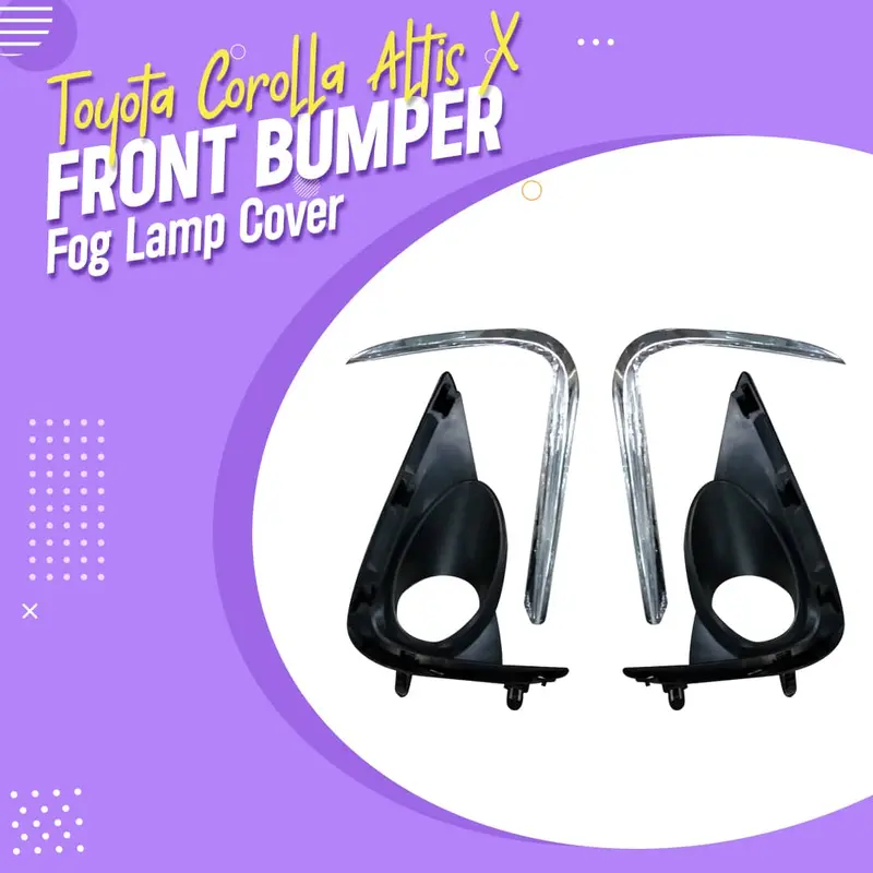 Toyota Corolla Altis X Front Bumper Fog Lamp Cover 2021 - 2025 - - With Chrome - Pair Conversion Part 1