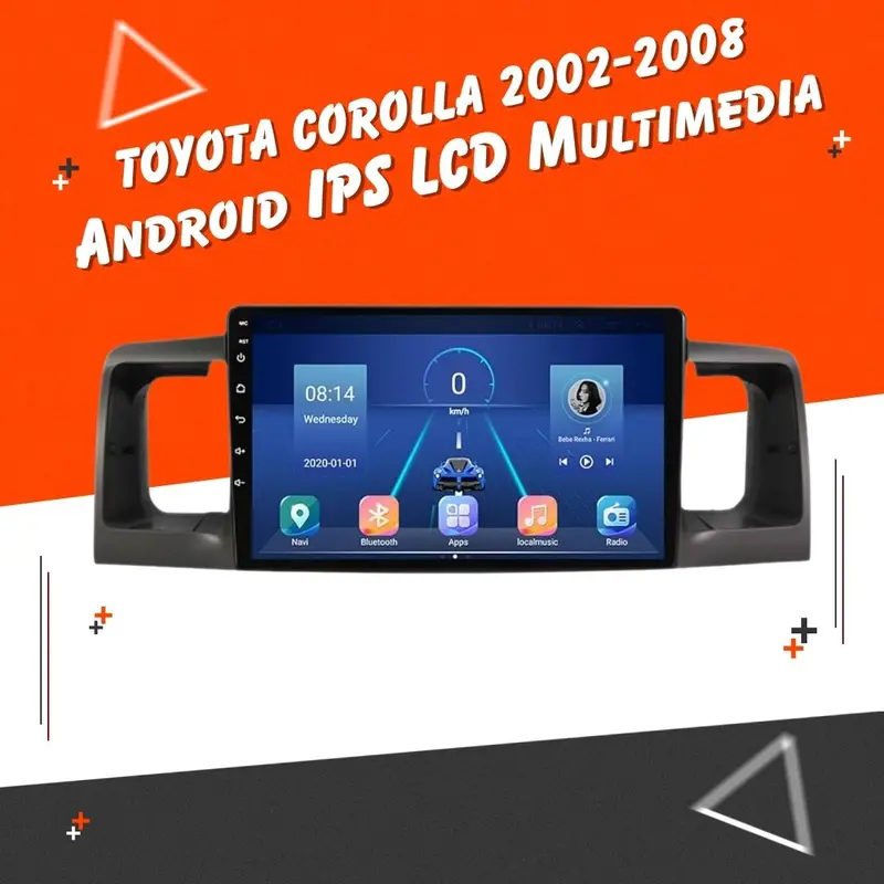 Toyota Corolla Android Lcd 9 Inches Black Color 2002 - 2008 1
