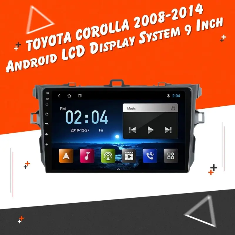 Toyota Corolla Android Lcd Black 9 Inches 2008 - 2014 1