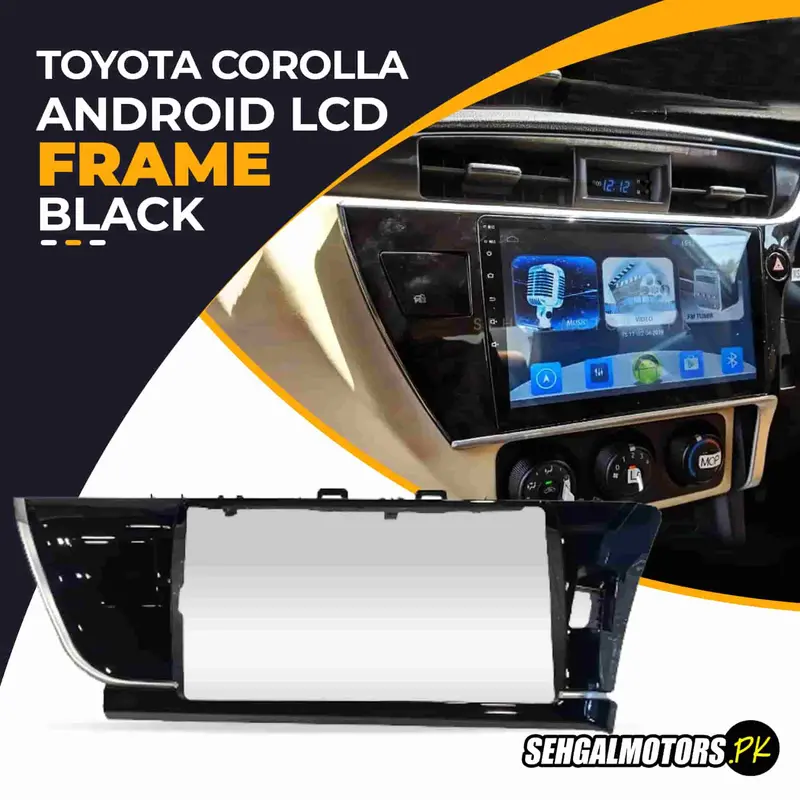 Toyota Corolla Android Lcd Frame With Grip Black 10 Inches 2014 - 2017 1