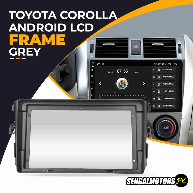 Toyota Corolla Android Lcd Frame With Grip Grey 9 Inches 2008 - 2014 1