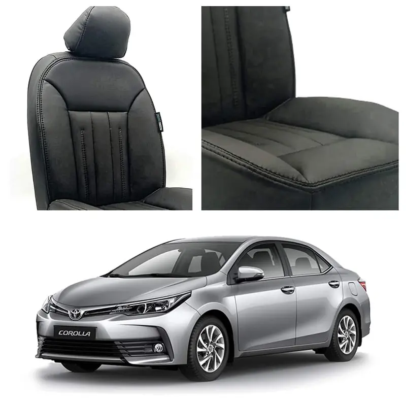Toyota Corolla Audi Design Black Seat Covers 2014 - 2021 1
