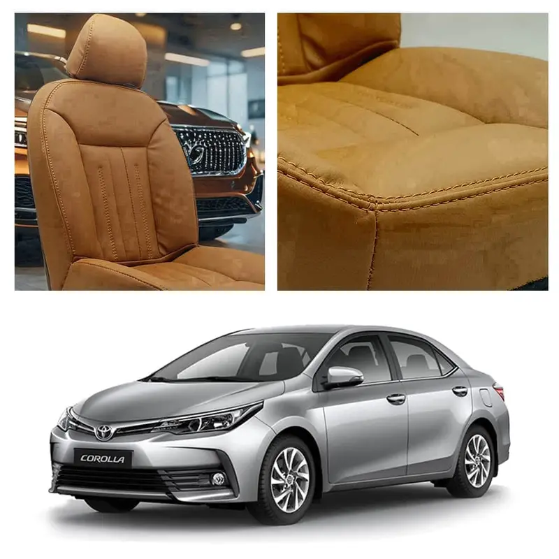 Toyota Corolla Audi Design Brown Seat Covers 2014-2021 2014 - 2021 1