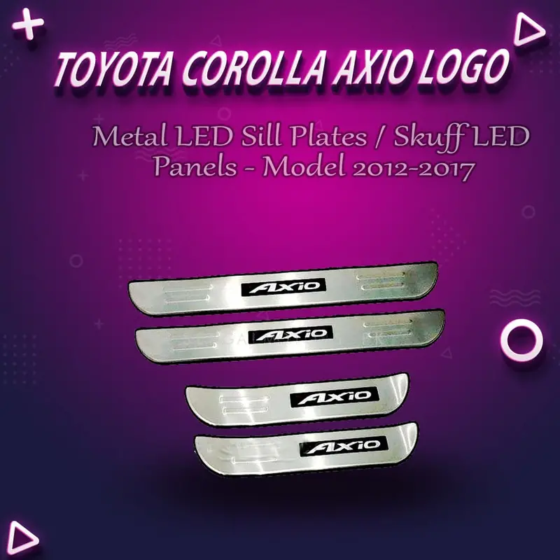 Toyota Corolla Axio Metal Led Sill Plates / Skuff Led Panels - Model 2012-2017 1