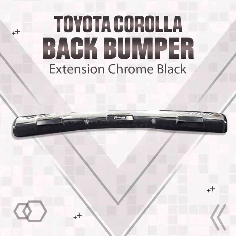 Toyota Corolla Back Bumper Extension  Modellista1 Pc 2017 - 2021 - Chrome Black 1