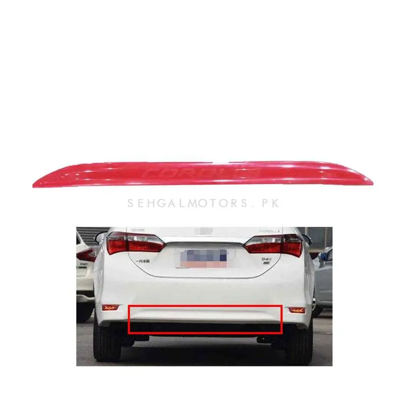 Toyota Corolla Back Bumper Lower Lip Moulding Red Each 2014 - 2021 2