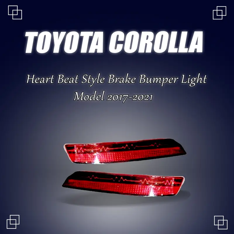 Toyota Corolla Back Bumper Third Brake Lamp 2017 - 2021 - Heart Beat Style 1