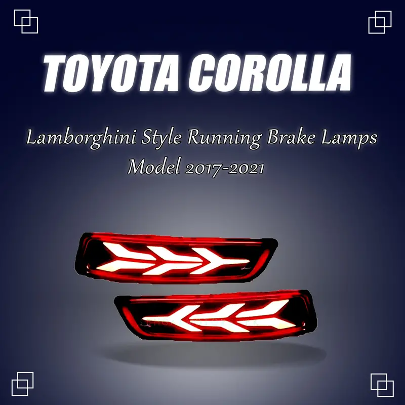 Toyota Corolla Back Bumper Third Brake Lamp 2017 - 2022 - - Lamborghini Style 1