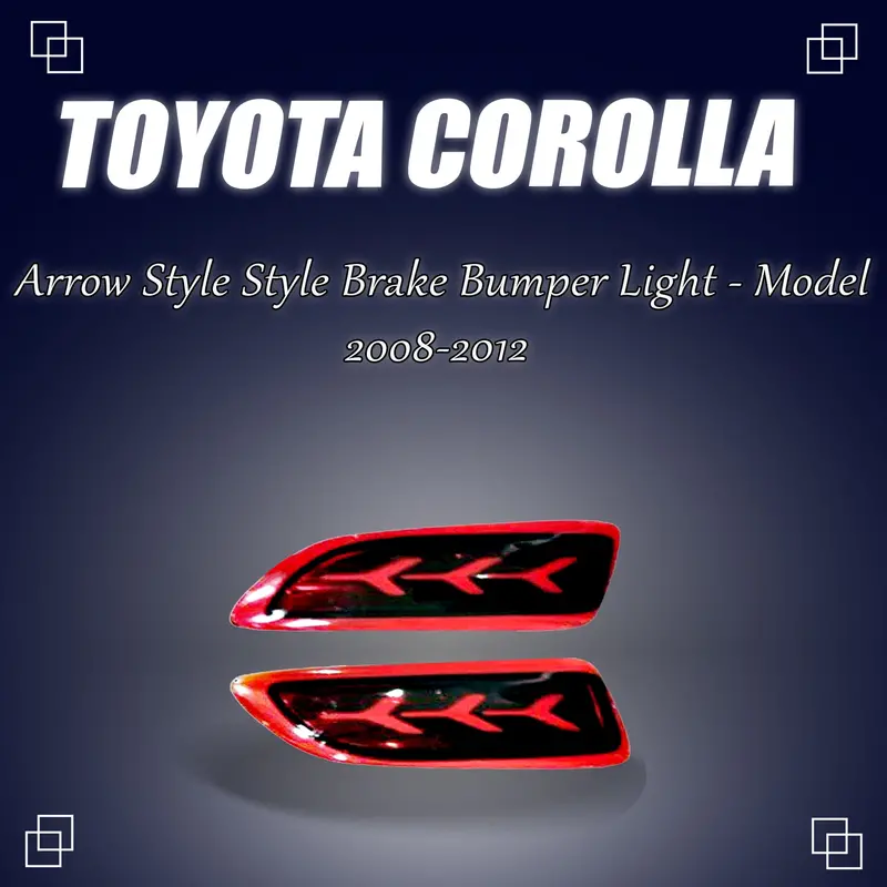 Toyota Corolla Back Bumper Third Brake Lamp Arrow Style 2008 - 2012 1