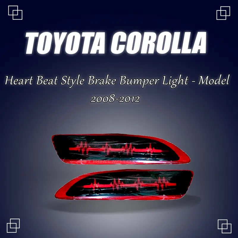 Toyota Corolla Back Bumper Third Brake Lamp Heart Beat Style 2008 - 2012 1