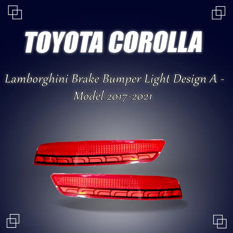 Toyota Corolla Back Bumper Third Brake Lamp Lamborghini Design A 2017 - 2021 1