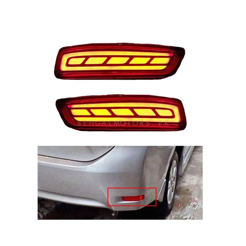 Toyota Corolla Back Bumper Third Brake Lamp Lava Strip Style 2017 - 2022 2