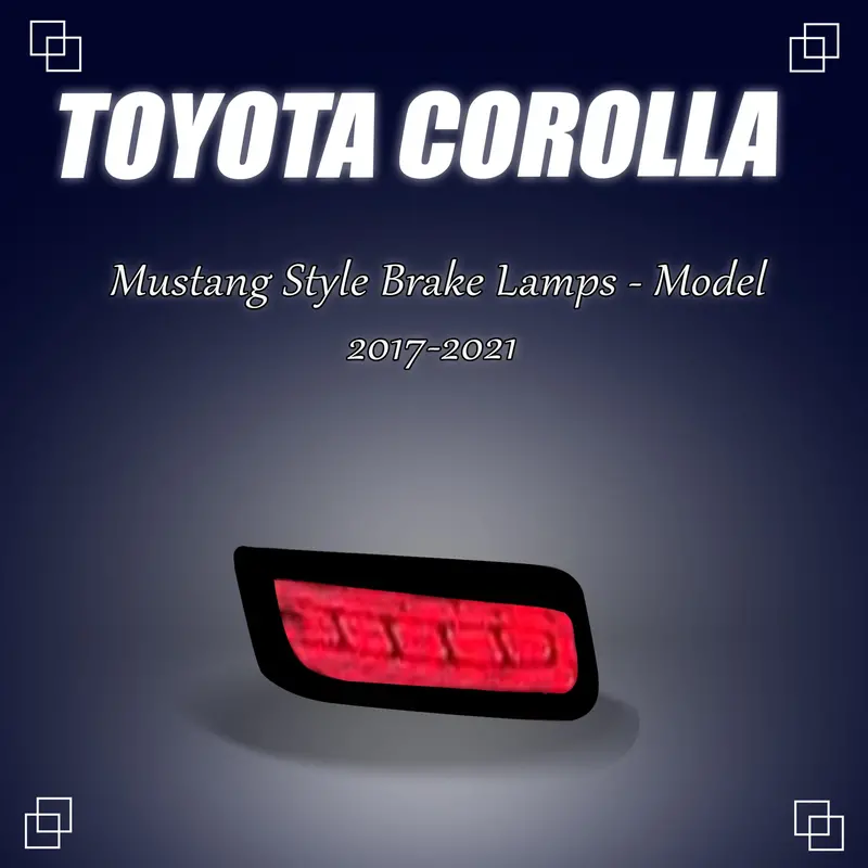 Toyota Corolla Back Bumper Third Brake Lamp Mustang Style 2017 - 2022 1