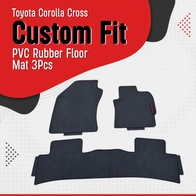 Toyota Corolla Cross Custom Fit Pvc Rubber Floor Mat 3Pcs 2022 - 2025 1