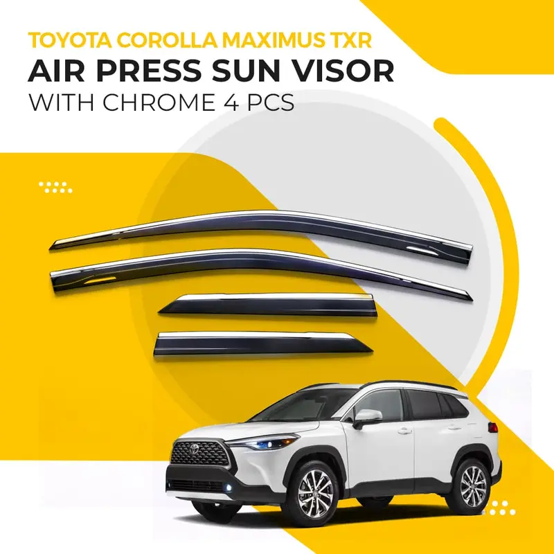 Toyota Corolla Cross Maximus Txr Air Press Sun Visor With Chrome 4 Pcs 2024 - 2025 1