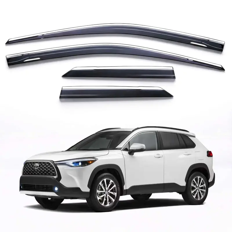 Toyota Corolla Cross Maximus Txr Air Press Sun Visor With Chrome 4 Pcs 2024 - 2025 2