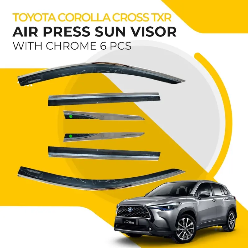 Toyota Corolla Cross Maximus Txr Air Press Sun Visor With Chrome 6 Pcs 2022 - 2025 1