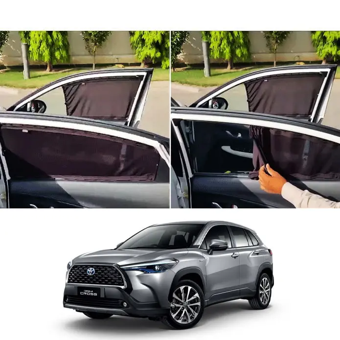 Toyota Corolla Cross Retractable Curtains Sunshades 2022 - 2025 - Custom Fit 1