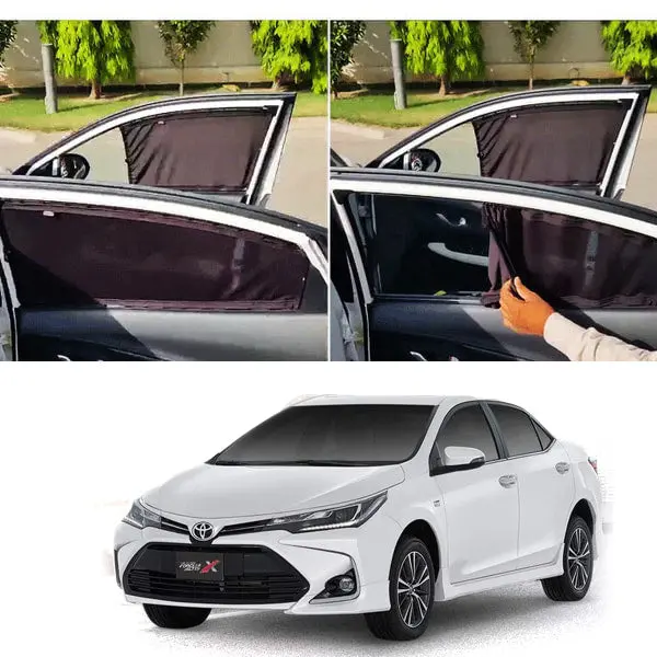 Toyota Corolla Custom Fit Retractable Curtains 2014-2024 - Sun Shade- Parda 1