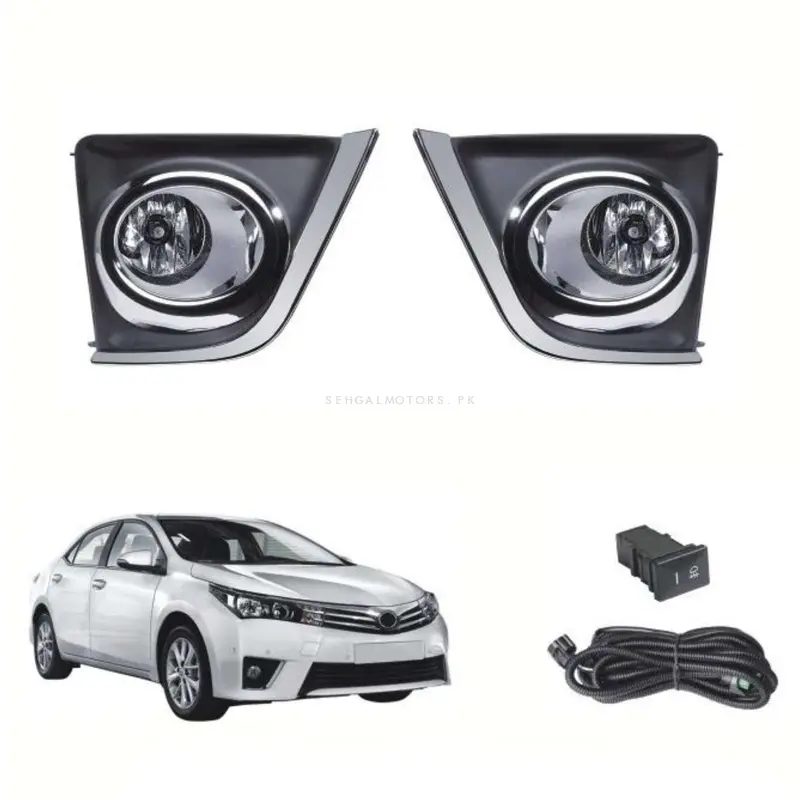 Toyota Corolla Dlaa Fog Lamps Bumper Light With Complete Chrome - Ty-642 2