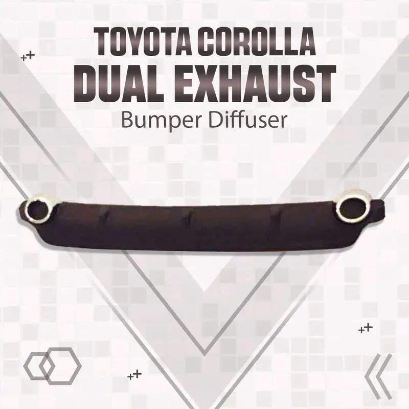 Toyota Corolla Dual Exhaust Bumper Diffuser 2014 - 2017 1