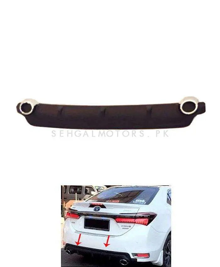 Toyota Corolla Dual Exhaust Bumper Diffuser 2014 - 2017 2