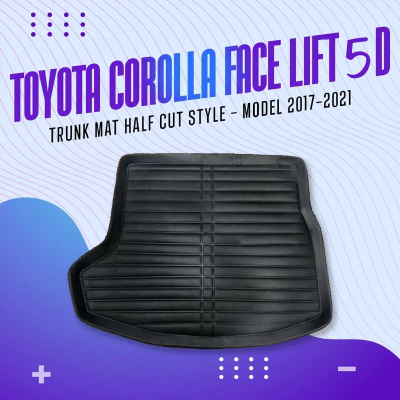 Toyota Corolla Face Lift 5D Tpe Trunk Mat Half Cut Style 2017 - 2021 1