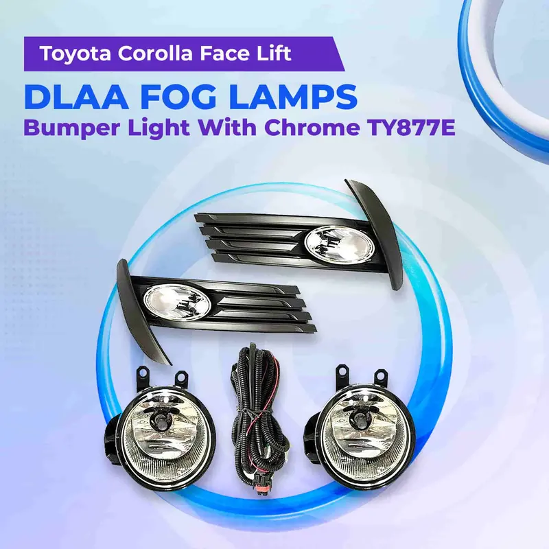 Toyota Corolla Face Lift Dlaa Fog Lamps Bumper Light With Chrome 2017 - 2021 - Ty877e-Al 1