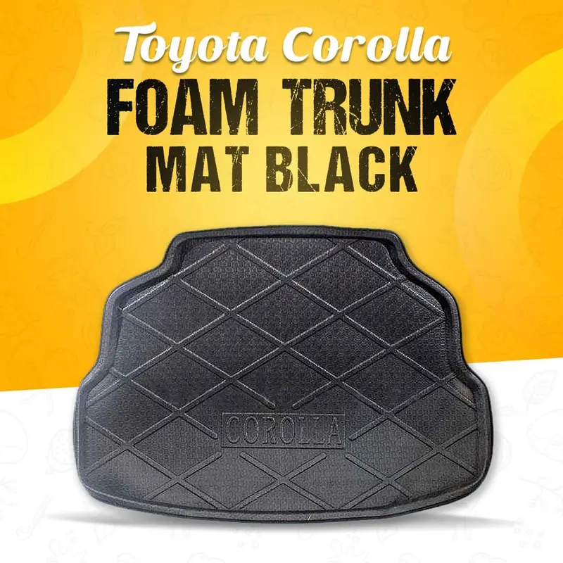 Toyota Corolla Foam Trunk Mat Black Mix Design - Model 2008-2021 1