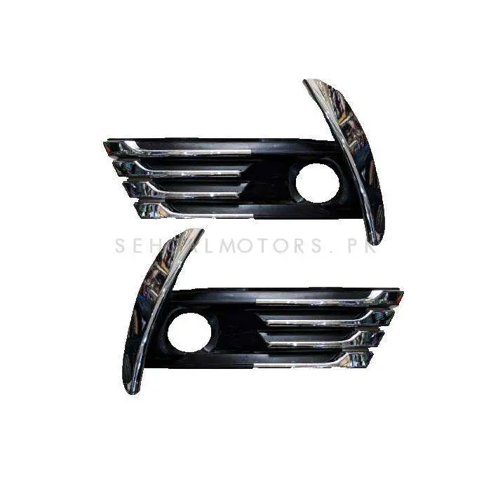 Toyota Corolla Fog Lamps Covers Bumper With Chrome Trims 2017 - 2021 2