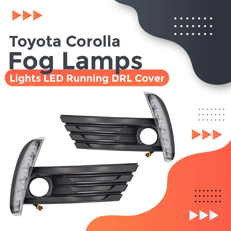 Toyota Corolla Fog Lamps Lights Led Running Drl Cover Ty877l2led-1 2017 - 2021 1