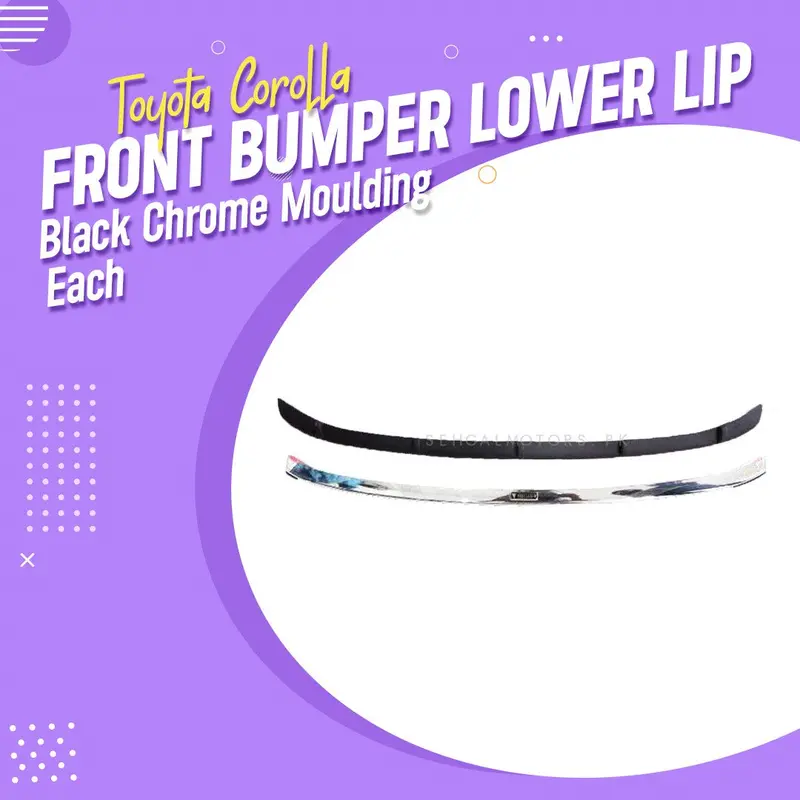 Toyota Corolla Front Bumper Lower Lip Moulding Each 2017 - 2021 - - Black Chrome 1