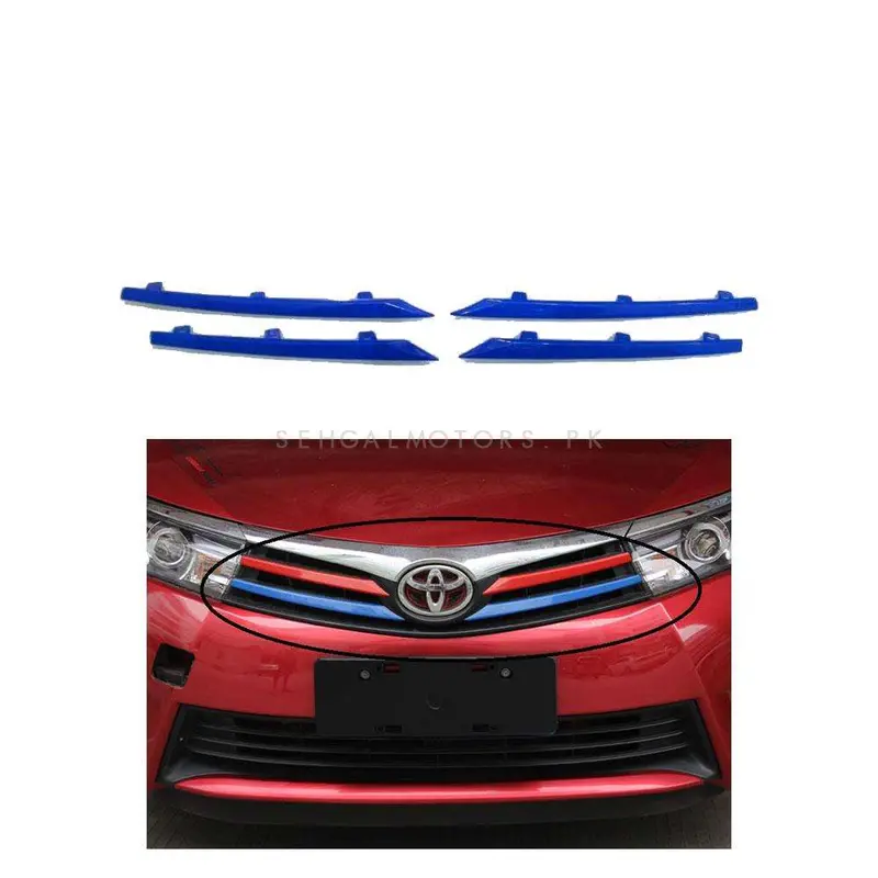 Toyota Corolla Front Grille Trims Blue 2017 - 2021 2