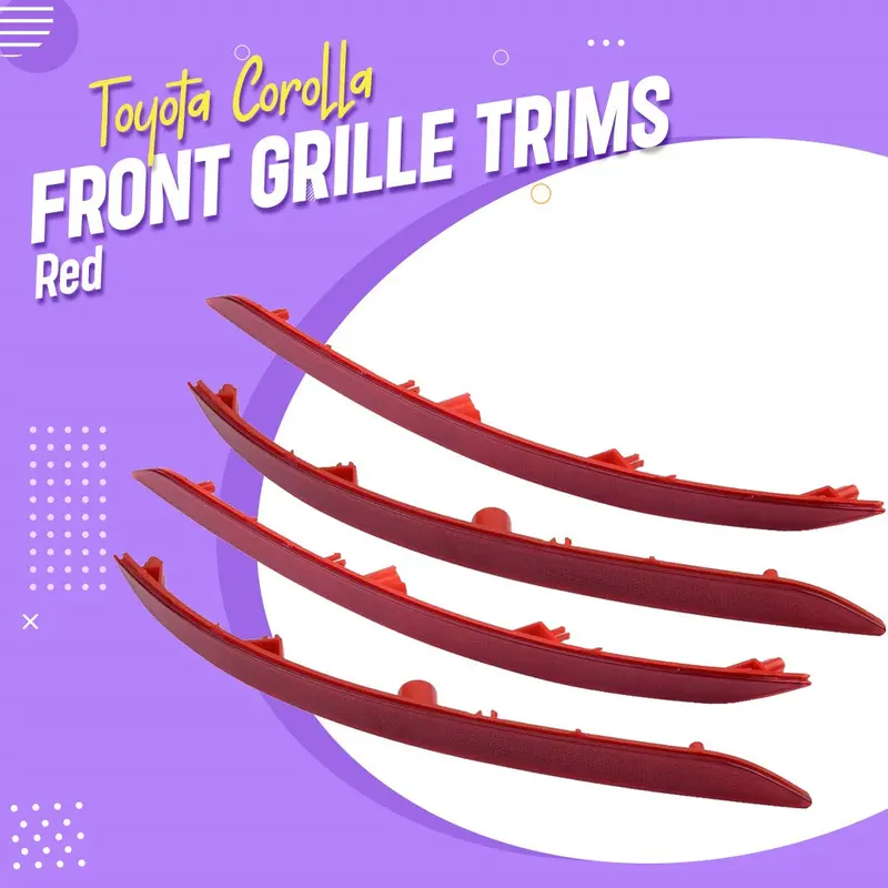 Toyota Corolla Front Grille Trims Red 2017 - 2021 1