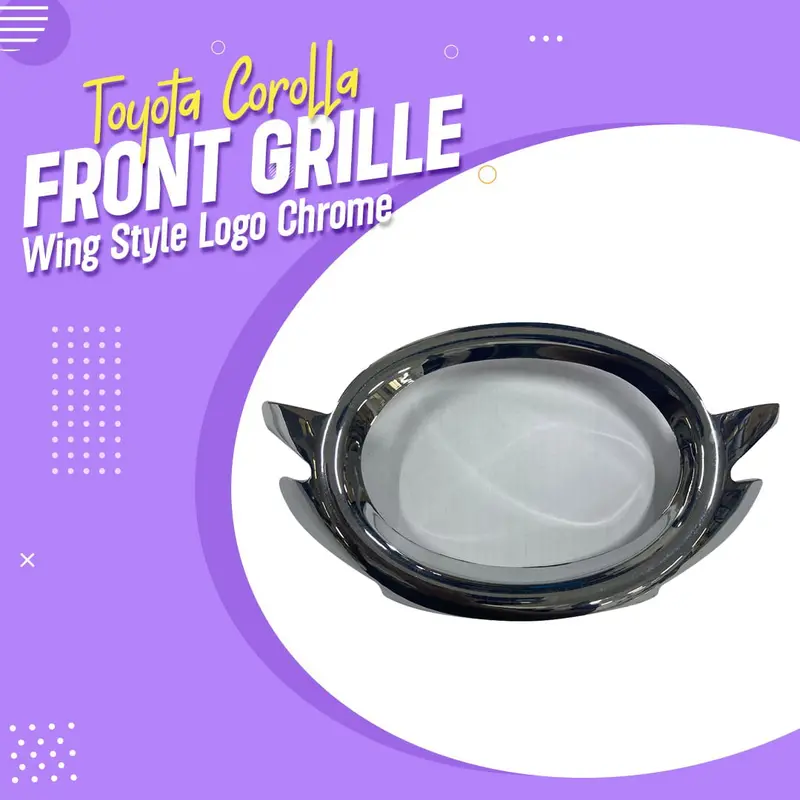 Toyota Corolla Front Grille Wing Style Logo Chrome 2014 - 2017 1