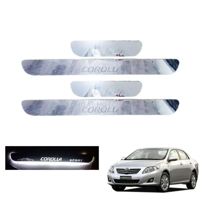 Toyota Corolla Glass Led Sill Plates / Skuff Led Panels 2008 - 2014 2