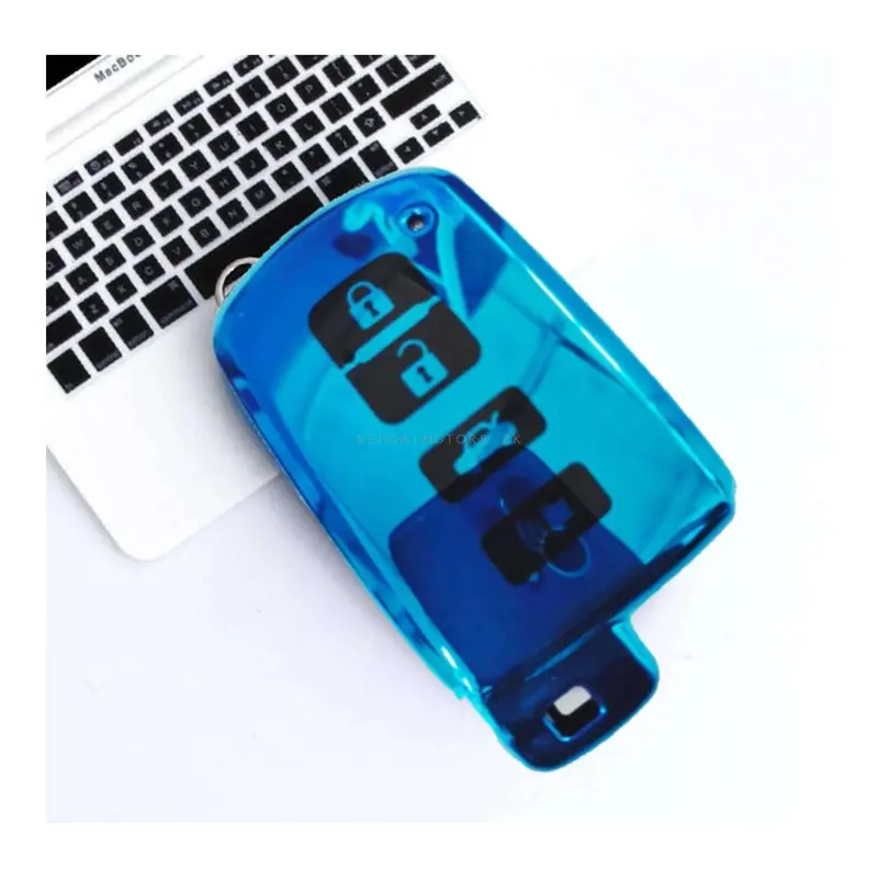 Toyota Corolla Grande Tpu Plastic Protection Key Cover Blue 4 Button 2021 - 2025 2