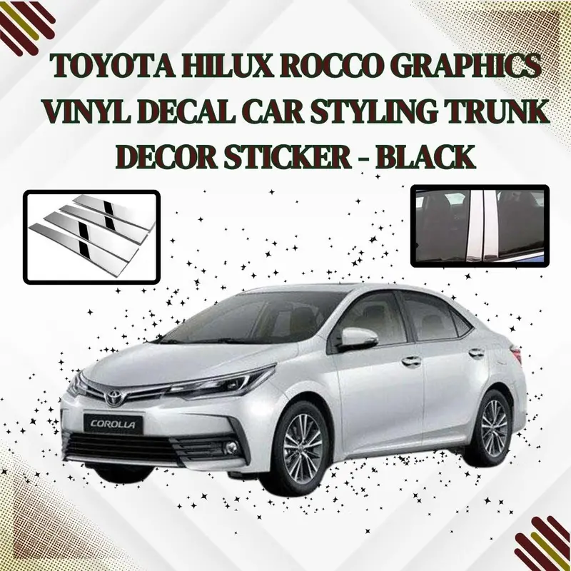 Toyota Corolla / Honda Civic Door Pillar Chrome Sticker 1