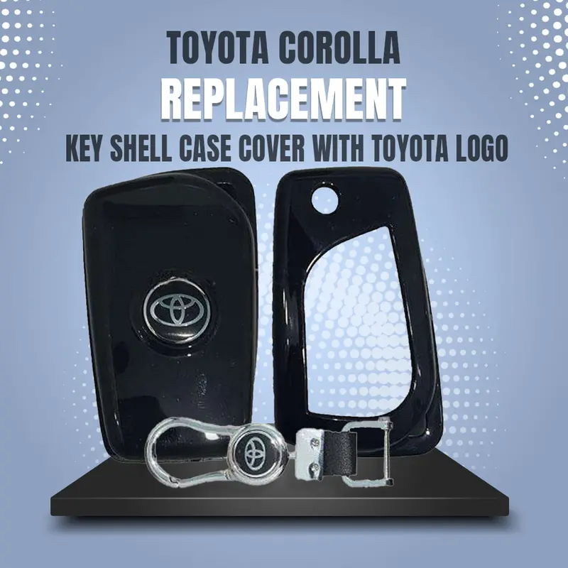 Toyota Corolla Key Shell Case Cover With Toyota Logo 2017 - 2021 - Replacement Casing 1