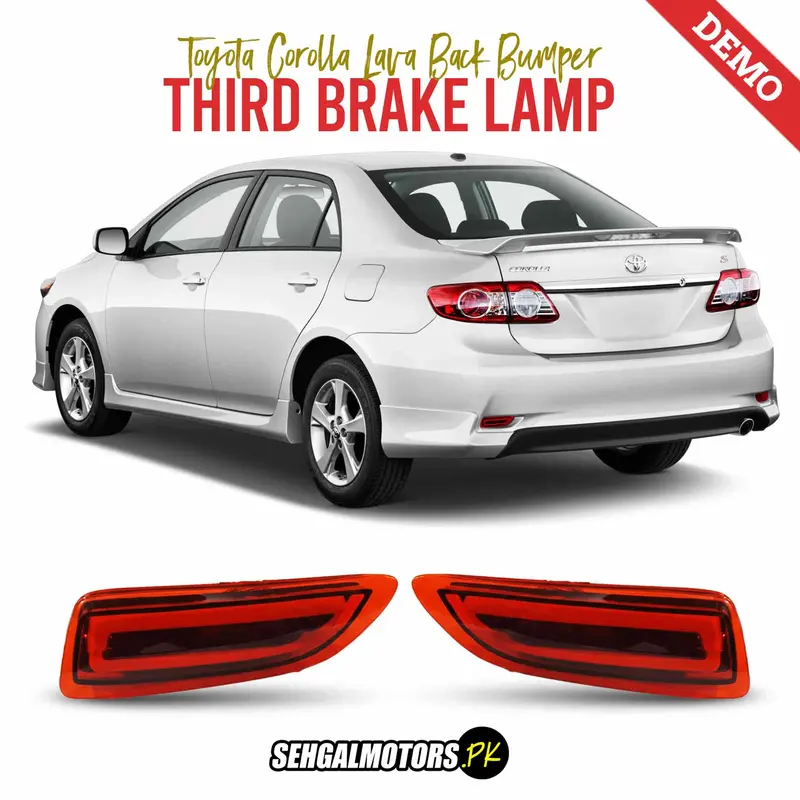 Toyota Corolla Lava Back Bumper Third Brake Lamp (Bl-038) - Rear Bumper Reflector Brake Stop Reverse Light Lamp 1