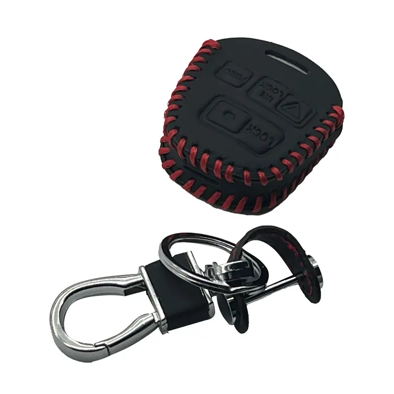 Toyota Corolla Leather Key Cover 3 Button Black 2006 - 2008 2