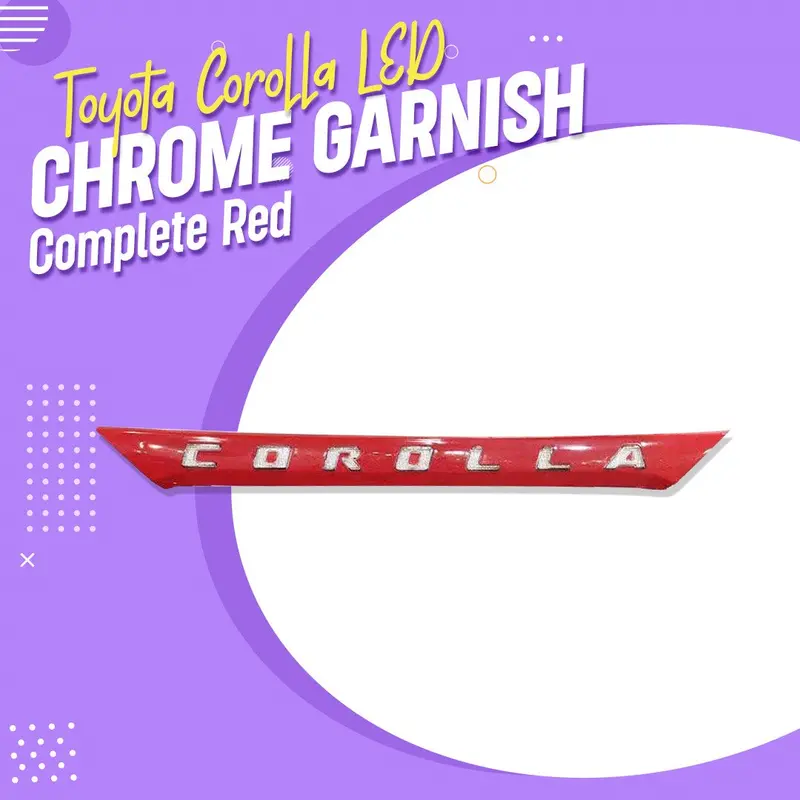 Toyota Corolla Led Chrome Garnish Complete Red 2017 - 2021 1
