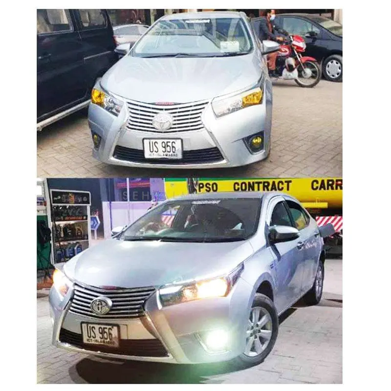 Toyota Corolla Lexus Style Front Bumper Unpainted 1 Pc 2014 - 2017 - Lx 570 Style Body Kit | Vland Brand | Camry Style 1