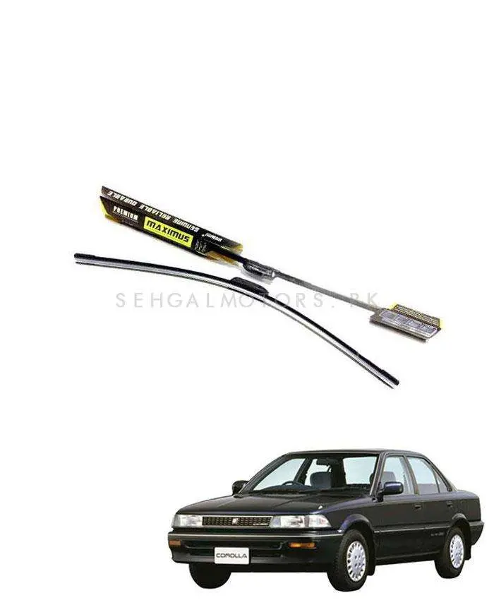Toyota Corolla Maximus Premium Silicone Wiper Blades 1987-1991 - - 6Th Generation 1
