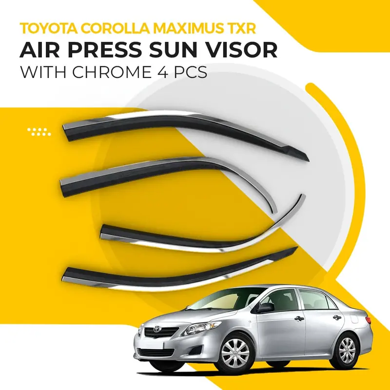 Toyota Corolla Maximus Txr Air Press Sun Visor Chrome 4Pcs 2002 - 2008 1