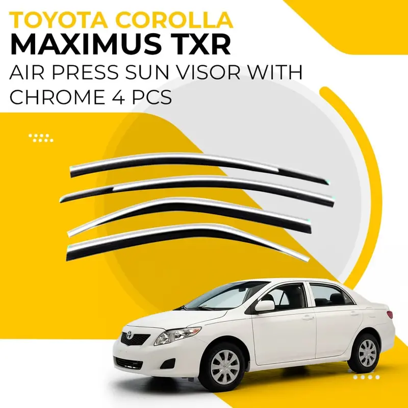 Toyota Corolla Maximus Txr Air Press Sun Visor Chrome 4Pcs 2008 - 2014 1