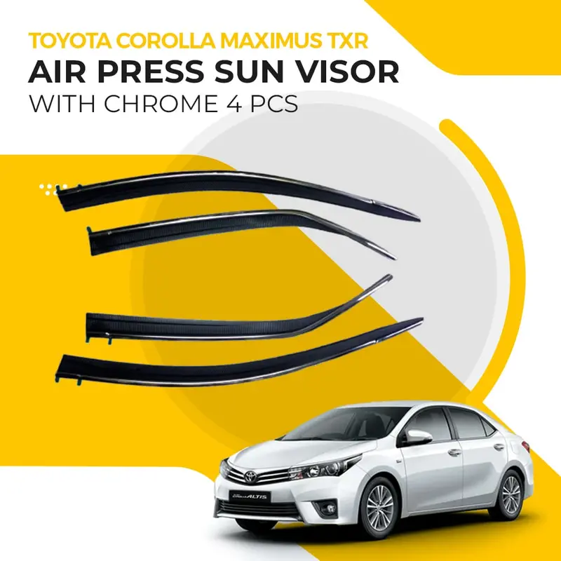 Toyota Corolla Maximus Txr Air Press Sun Visor With Chrome 4 Pcs 2014 - 2021 - Spcl Carbon 1