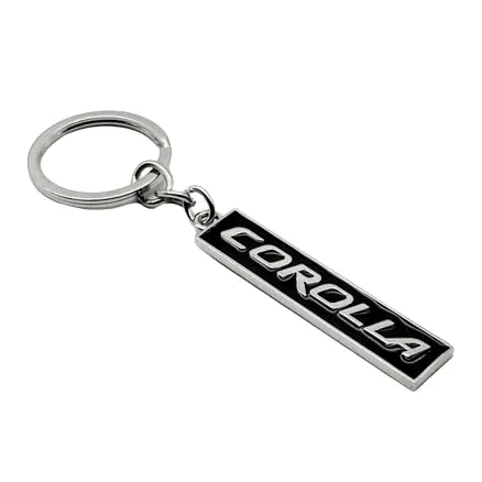 Toyota Corolla Metal Keychain Keyring - Black 2